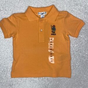 Ralph Lauren light Orange fishing bear short sleeve polo 6m